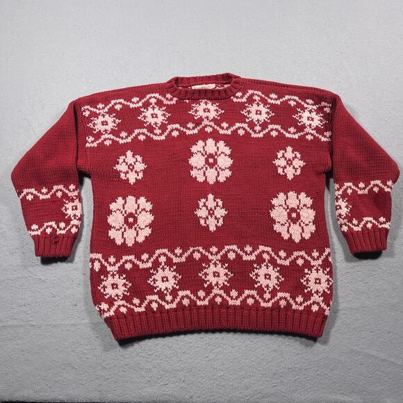 Banana Republic Sweaters - Vintage‎ 90’s Sweater Banana Republic Large Cotton Flower Print Grunge * Damage